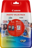  Original Canon PG-540 XLCL 541 XL 5222 B 013 Tintenpatrone Multipack schwarz + color + Fotopapier 10x15cm 50 Blatt 